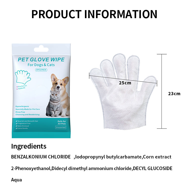 Pet Cleaning Glove Wipes – Grooming & Bathing Gloves for Dogs & Cats