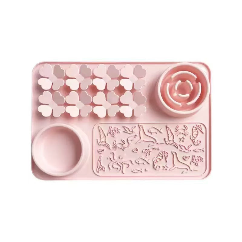 Silicone Slow Feeder Mat – Food-Grade Anti-Choke Feeding Bowl for Dogs & Cats