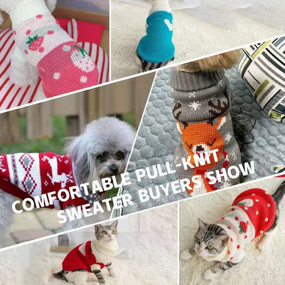 Christmas Dog Sweater – Warm Holiday Knitwear for Small & Medium Dogs