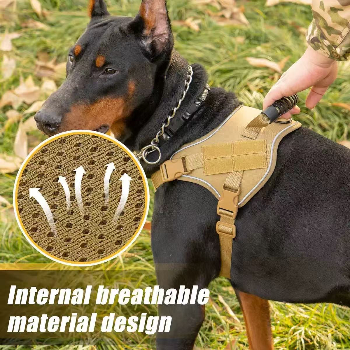 Tactical Pet Harness – Heavy-Duty Outdoor Training Vest for Medium & Large Dogs