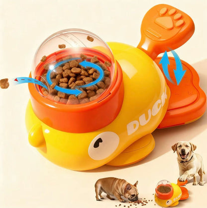 Duck-Shaped Interactive Pet Feeder Toy – Smart Treat Dispenser for Dogs & Cats