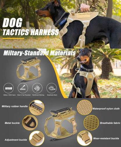 Pet Harness with Handle & Reflective Strips – Oxford Fabric No-Pull Vest with Leash