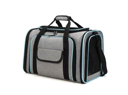 Expandable Pet Carrier Bag – Foldable Travel Tote for Dogs & Cats (Handheld & Shoulder Strap)