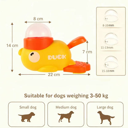 Duck-Shaped Interactive Pet Feeder Toy – Smart Treat Dispenser for Dogs & Cats