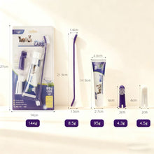 Pet Toothpaste & Toothbrush Kit – Beef Flavor Toothpaste with Double-Head & Finger Brushes for Dogs & Cats