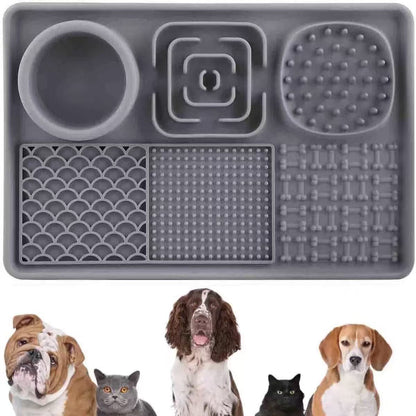 6-in-1 Pet Slow Feeder Mat – Interactive Feeding & Sniffing Pad for Dogs & Cats
