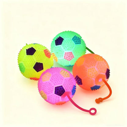 LED Light-Up Pet Ball with Rope – Chew & Tug Toy for Dogs & Cats