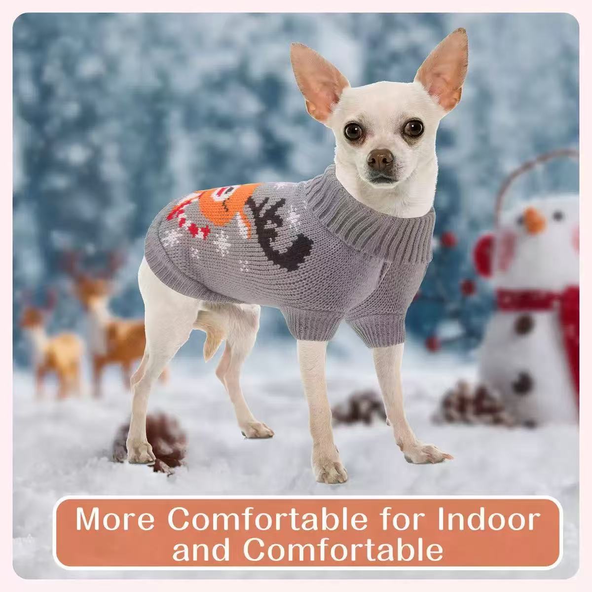 Christmas Dog Sweater – Warm Holiday Knitwear for Small & Medium Dogs