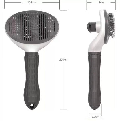 Self-Cleaning Pet Brush – Gentle Grooming Comb with One-Click Hair Removal for Dogs & Cats
