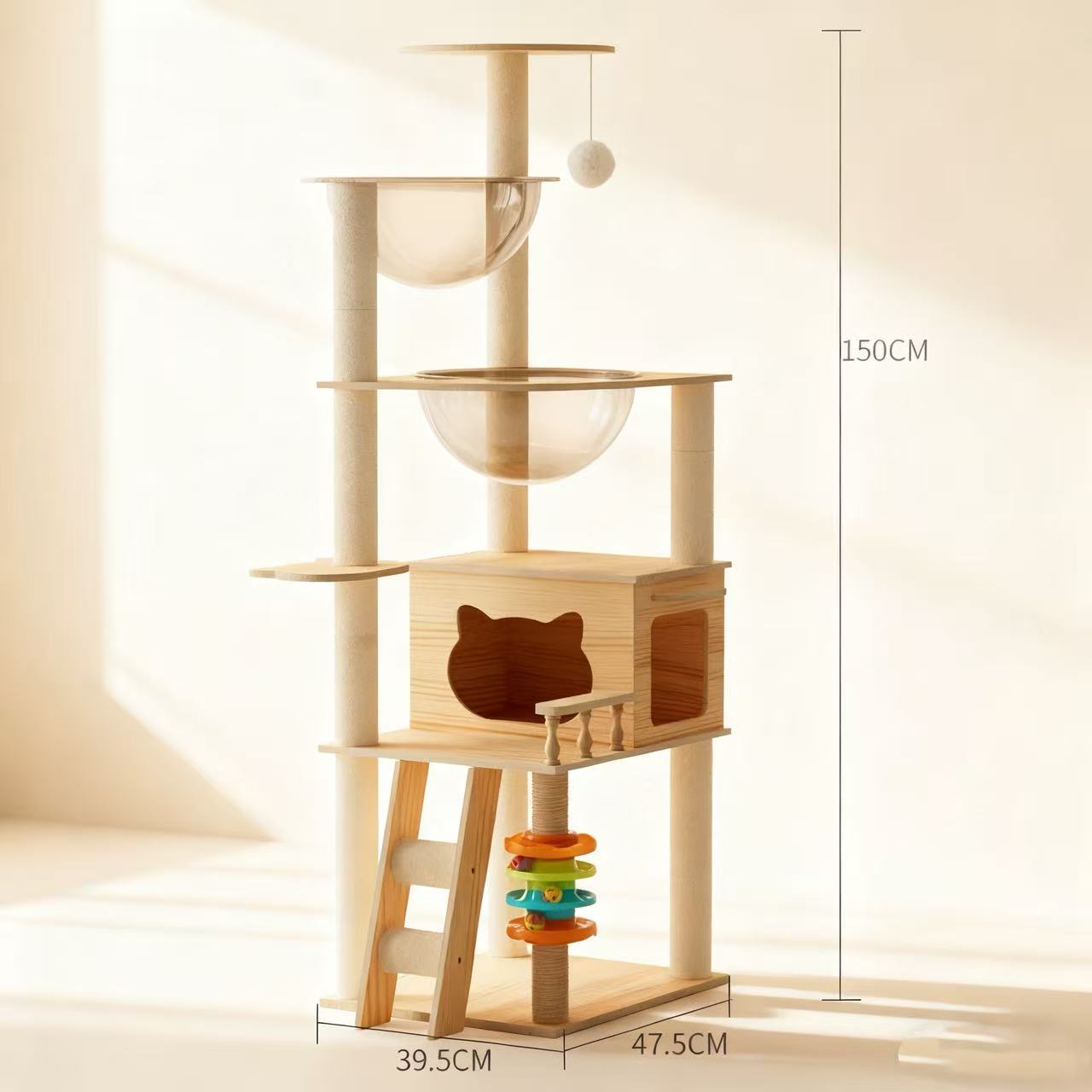 All-in-One Cat Tree with Condo & Space Capsule – Multi-Functional Cat Furniture