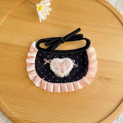 Maid-Style Pet Bandana – Cute Lace Bib for Dogs & Cats
