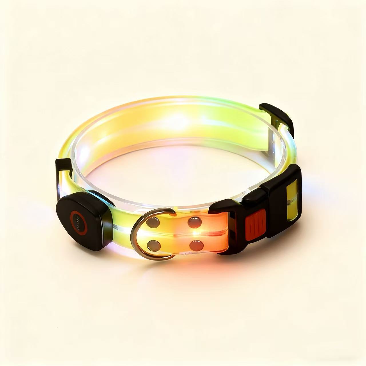 USB Rechargeable LED Pet Collar – Light-Up Safety Necklace for Dogs & Cats