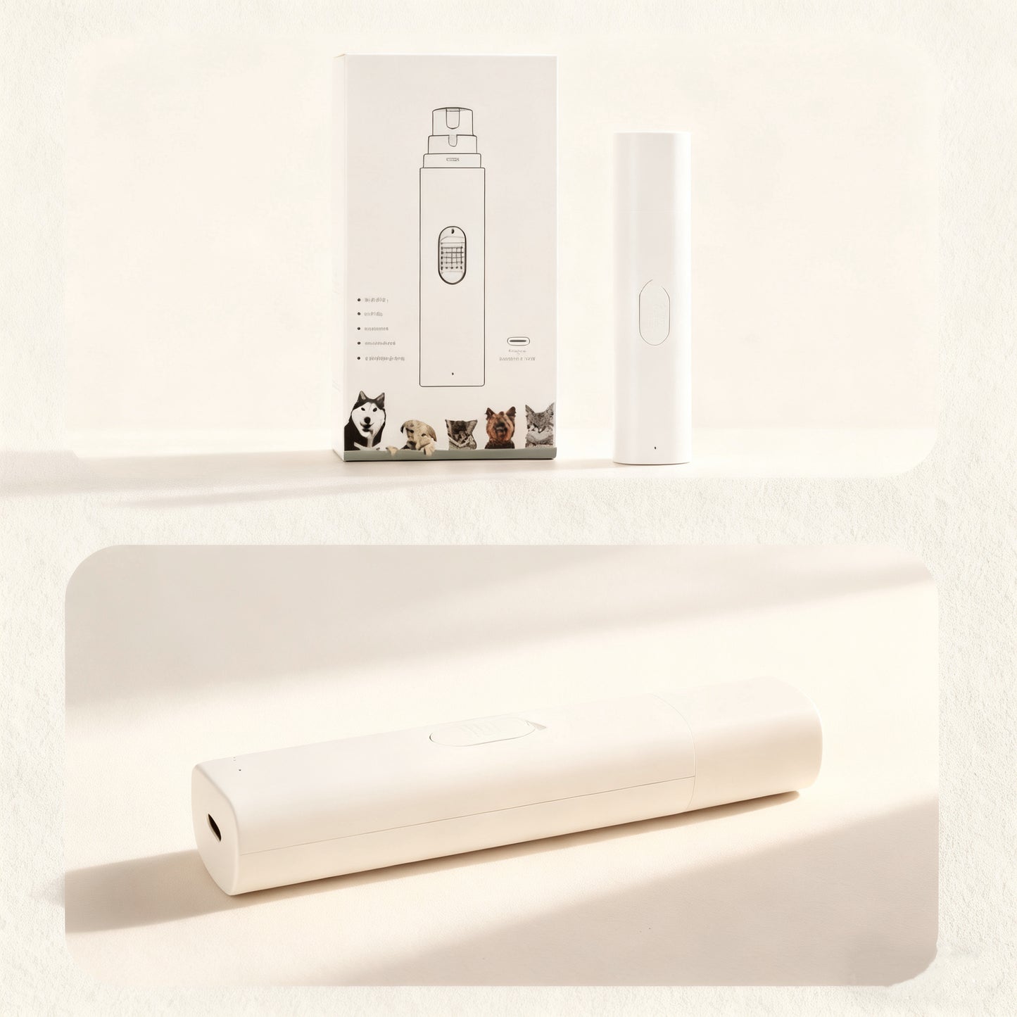 Rechargeable Pet Nail Grinder – Quiet, Safe & Portable Trimmer for Dogs & Cats