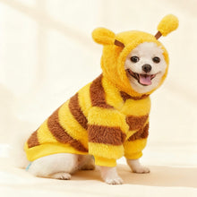 Cute Bee Costume for Dogs – Soft Plush Pet Hoodie Outfit for Small Dogs & Puppies