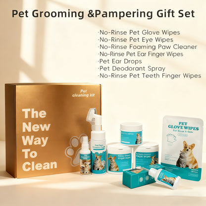 All-in-One Pet Grooming & Cleaning Kit – Complete Care Set for Dogs & Cats