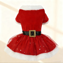 Christmas Pet Dress – Red Tulle Skirt with Bow & Bells for Dogs & Cats