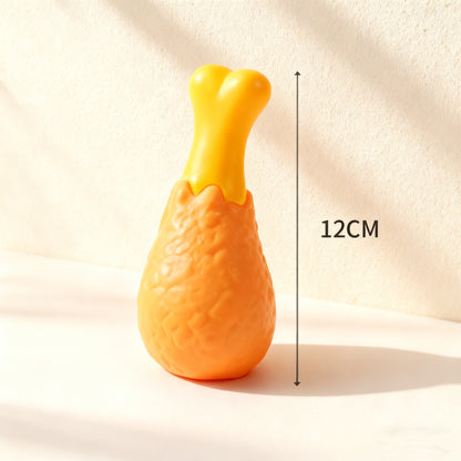 Chicken Drumstick Squeaky Pet Toy – Chew & Play for Dogs & Cats