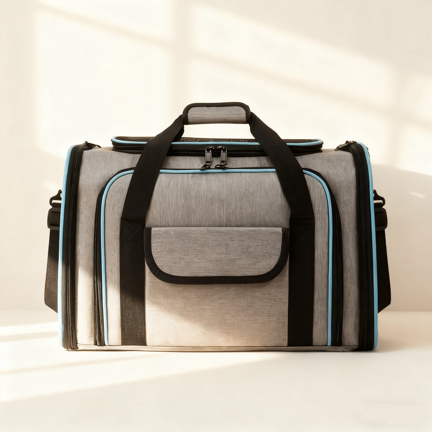 Expandable Pet Carrier Bag – Foldable Travel Tote for Dogs & Cats (Handheld & Shoulder Strap)