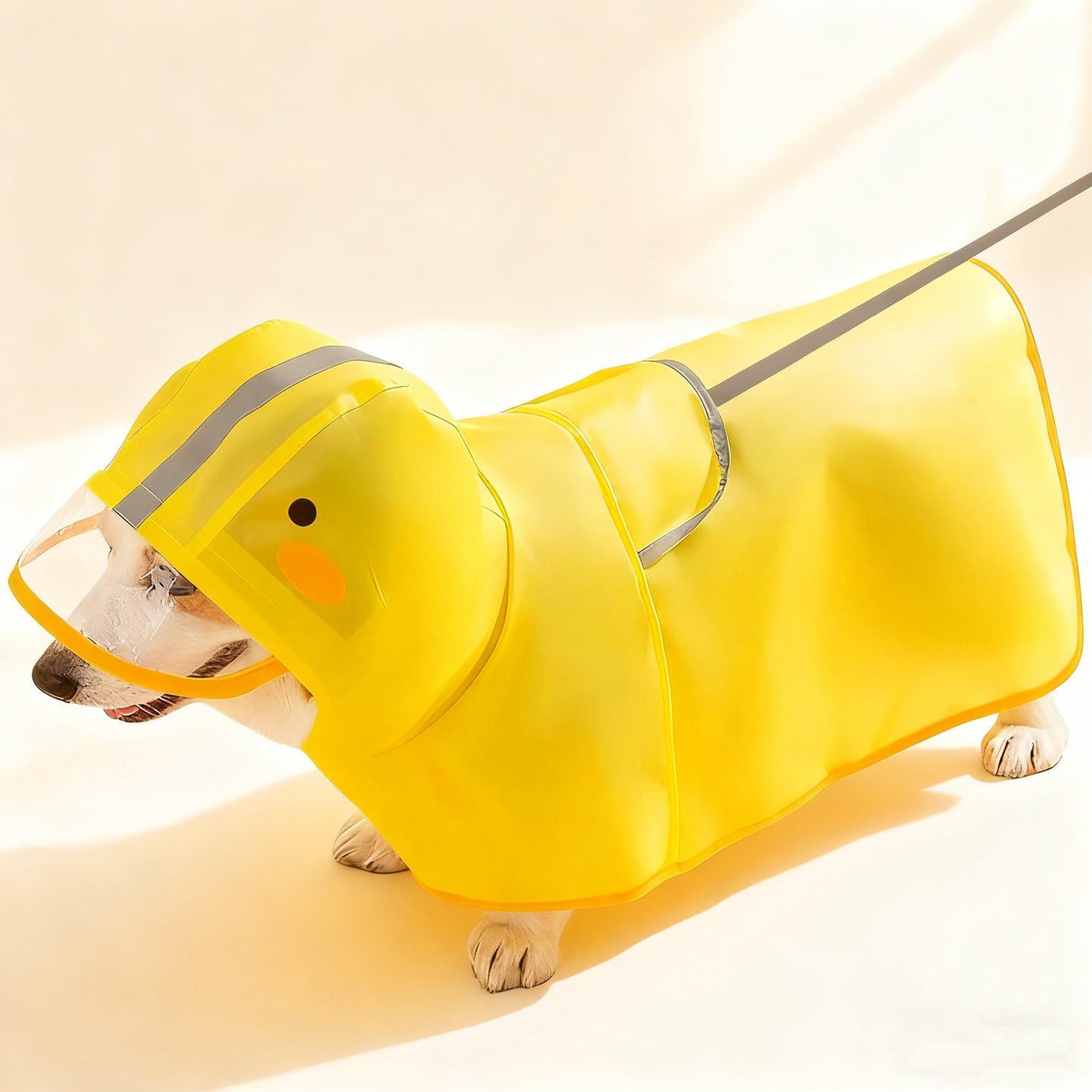 Duck-Shaped Pet Raincoat – Fun Waterproof Jacket for Dogs & Cats