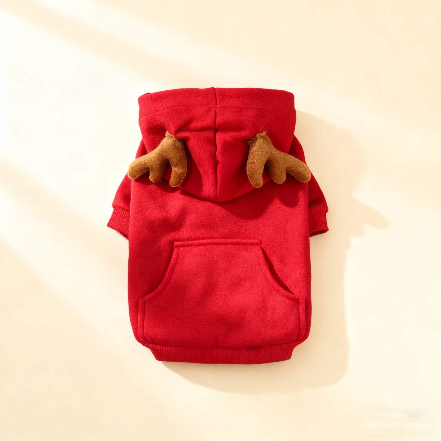 Pet Christmas Costume with Reindeer Antlers – Holiday Outfit for Dogs & Cats