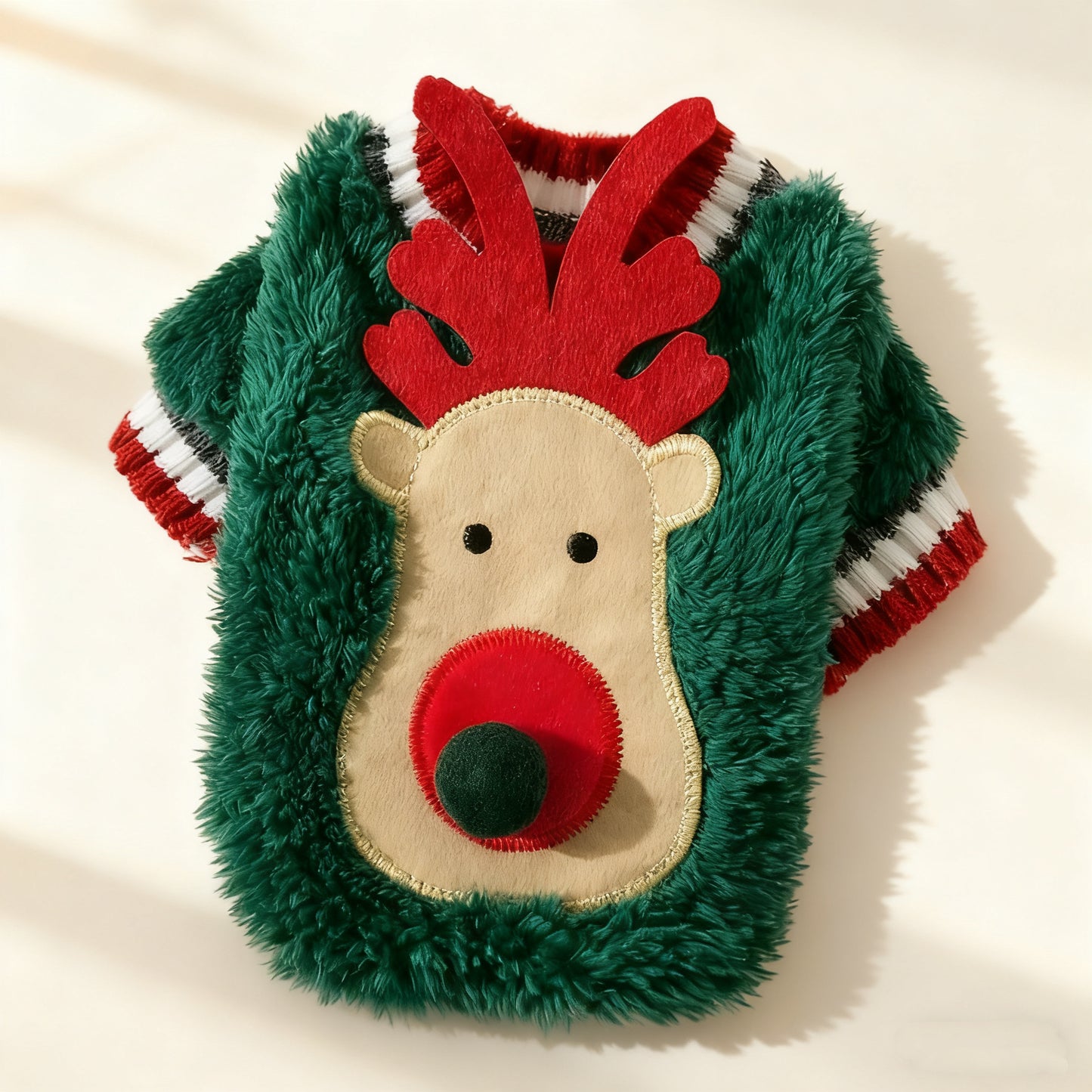 Pet Christmas Outfit – Fluffy Fleece Holiday Clothes for Dogs & Cats