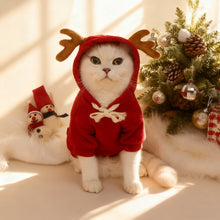Pet Christmas Costume with Reindeer Antlers – Holiday Outfit for Dogs & Cats