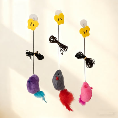 Cat Teaser Wand with Mouse Toy – Interactive Play for Cats