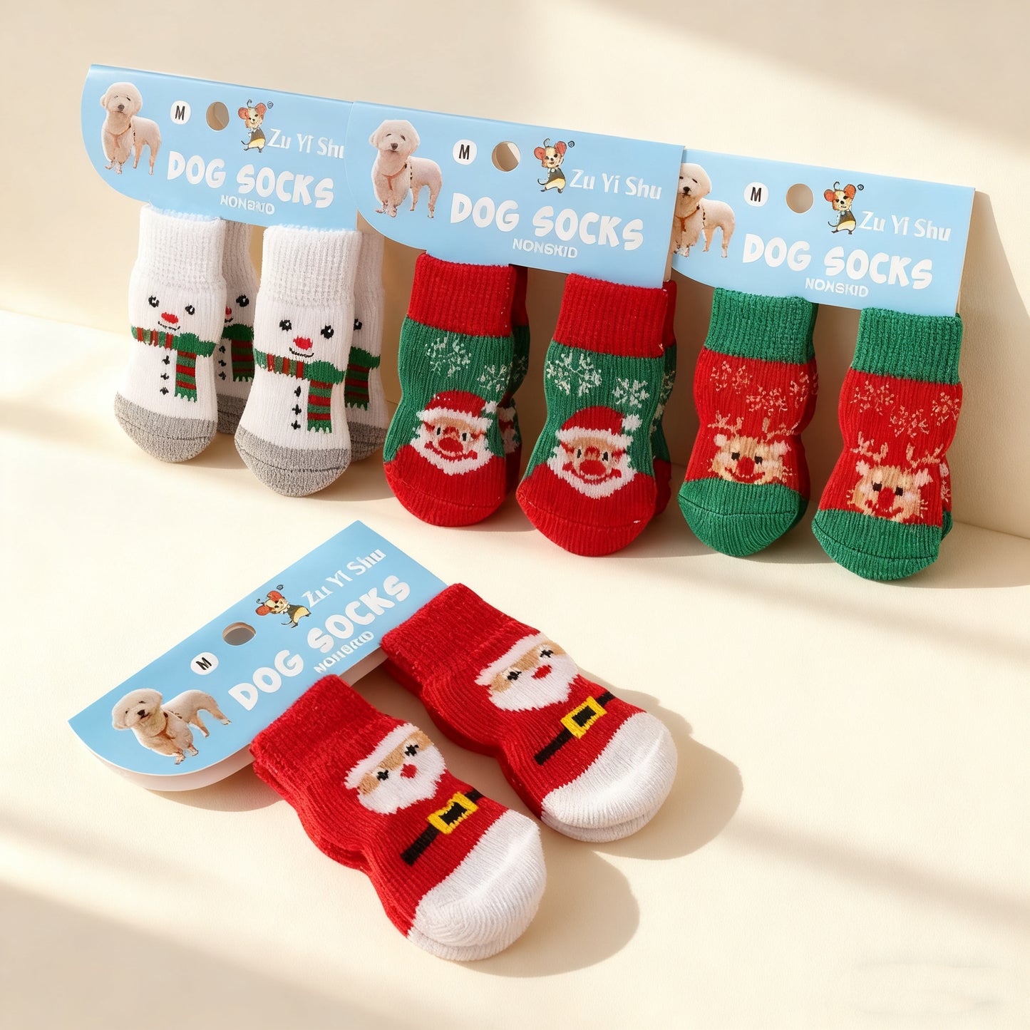 Christmas Pet Socks – Festive Non-Slip Socks for Dogs & Cats