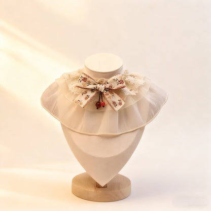 Princess Lace Pet Bandana – Double-Layer Ruffle Bib for Cats & Dogs