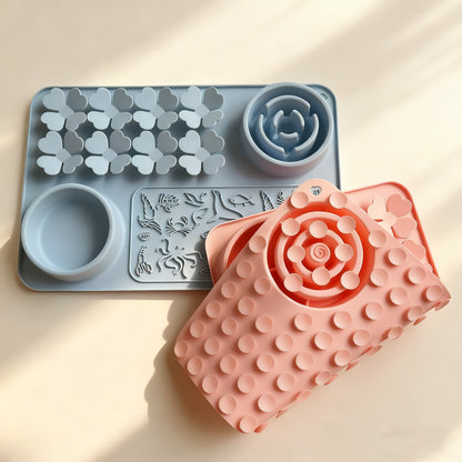 Silicone Slow Feeder Mat – Food-Grade Anti-Choke Feeding Bowl for Dogs & Cats