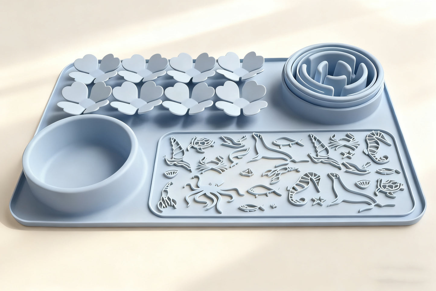 Silicone Slow Feeder Mat – Food-Grade Anti-Choke Feeding Bowl for Dogs & Cats