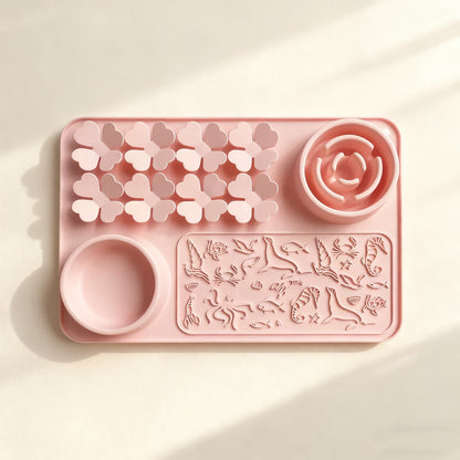 Silicone Slow Feeder Mat – Food-Grade Anti-Choke Feeding Bowl for Dogs & Cats