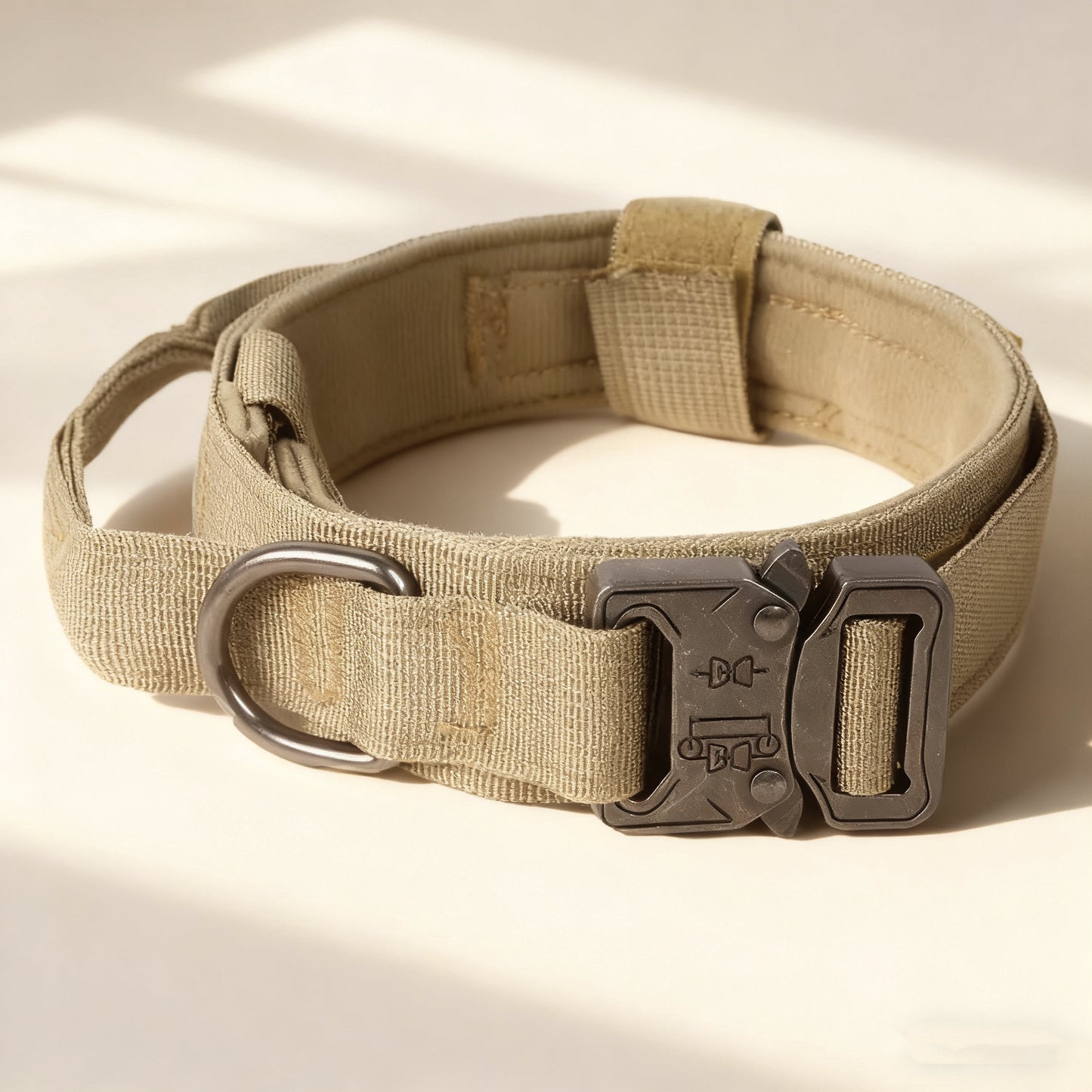 Tactical Pet Collar with Handle – Heavy-Duty Outdoor Nylon Collar for Medium & Large Dogs