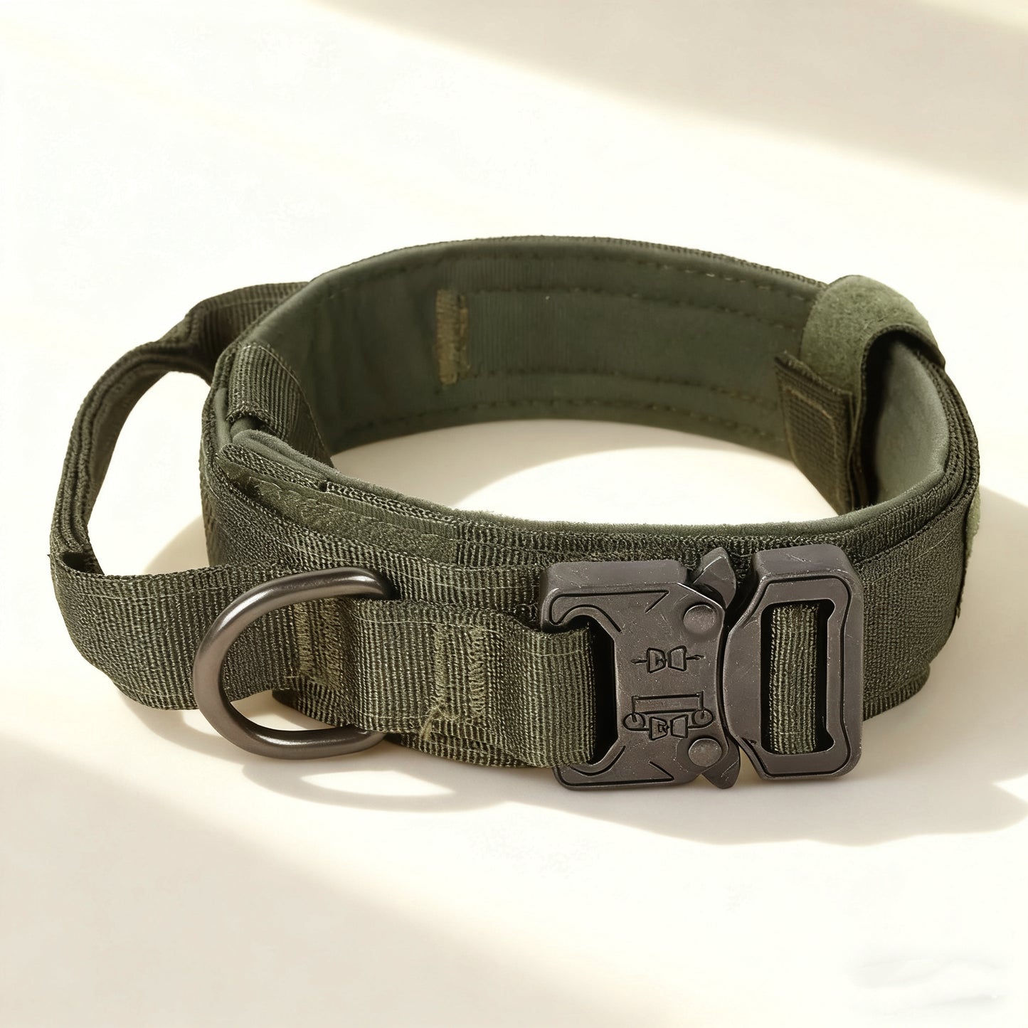 Tactical Pet Collar with Handle – Heavy-Duty Outdoor Nylon Collar for Medium & Large Dogs