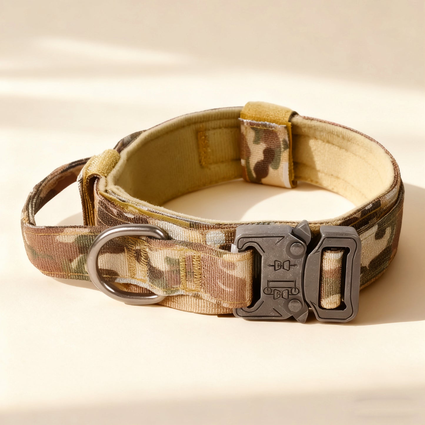 Tactical Pet Collar with Handle – Heavy-Duty Outdoor Nylon Collar for Medium & Large Dogs