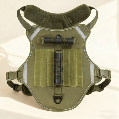 Pet Harness with Handle & Reflective Strips – Oxford Fabric No-Pull Vest with Leash