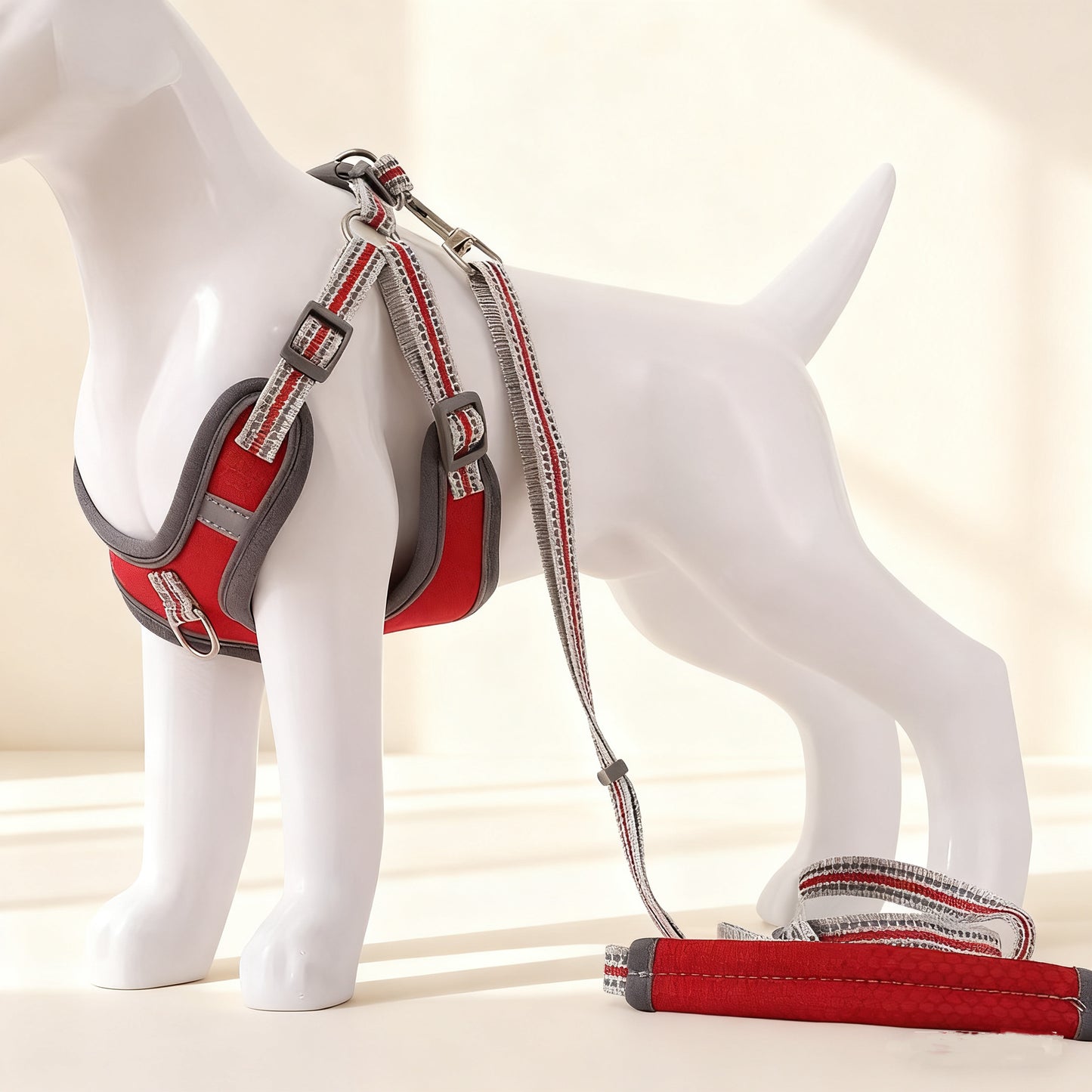 Reflective Lightweight Pet Harness with Leash – Durable Safety Vest for Dogs & Cats