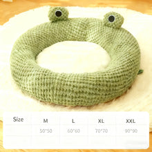 Frog-Shaped Pet Bed – Semi-Enclosed Warm House for Cats & Small Dogs