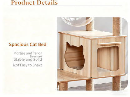 All-in-One Cat Tree with Condo & Space Capsule – Multi-Functional Cat Furniture