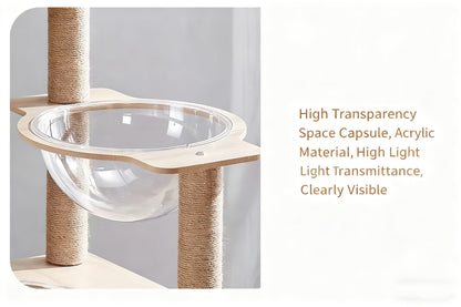 All-in-One Cat Tree with Condo & Space Capsule – Multi-Functional Cat Furniture