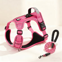 Reflective Pet Harness with GPS Holder – No-Pull Safety Vest with Leash for Dogs & Cats