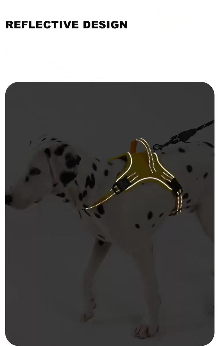 Reflective Lightweight Pet Harness – Durable Safety Vest for Small & Medium Dogs