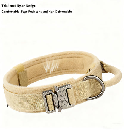 Tactical Pet Collar with Handle – Heavy-Duty Outdoor Nylon Collar for Medium & Large Dogs