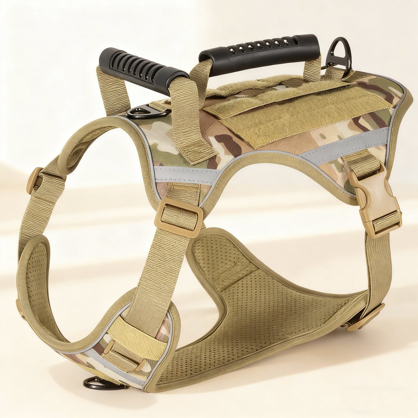 Pet Harness with Handle & Reflective Strips – Oxford Fabric No-Pull Vest with Leash
