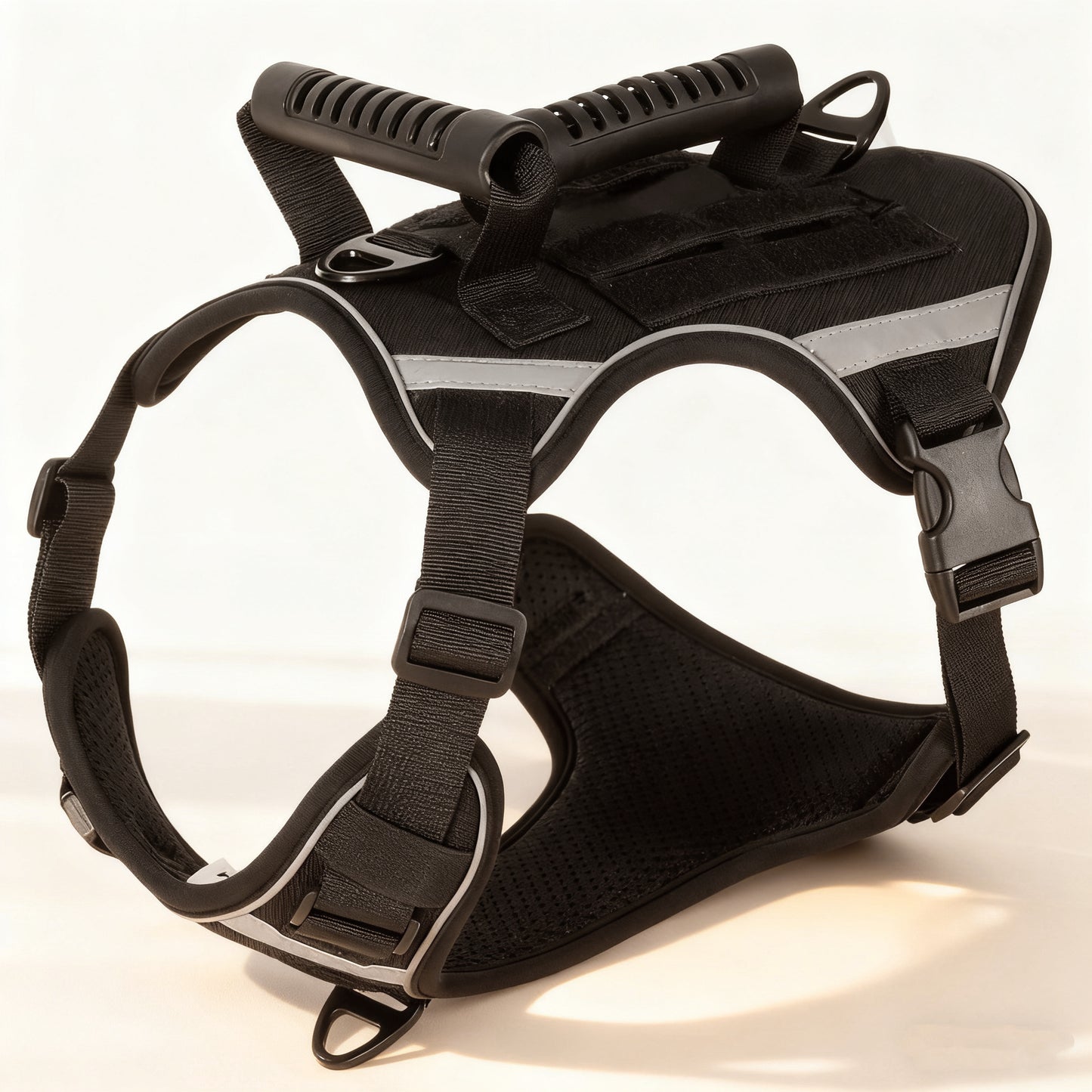 Pet Harness with Handle & Reflective Strips – Oxford Fabric No-Pull Vest with Leash