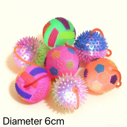 LED Light-Up Pet Ball with Rope – Chew & Tug Toy for Dogs & Cats