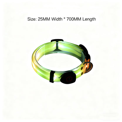 USB Rechargeable LED Pet Collar – Light-Up Safety Necklace for Dogs & Cats