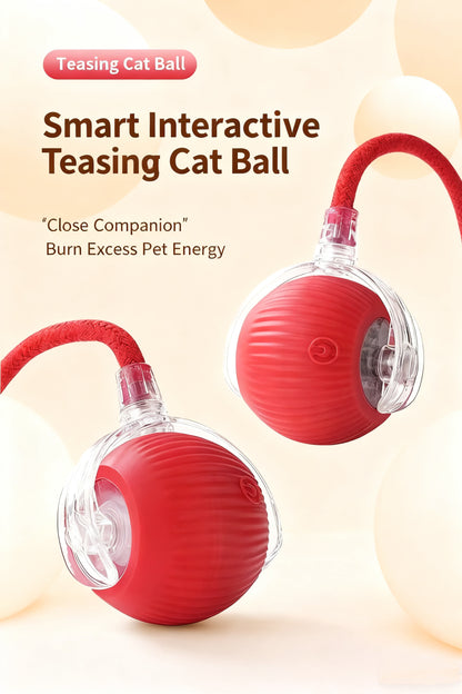 Electric Interactive Cat Ball – Rechargeable Self-Play Toy with Silicone Shell