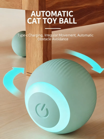 Automatic Cat Self-Play Ball – Interactive Toy for Solo Entertainment & Exercise