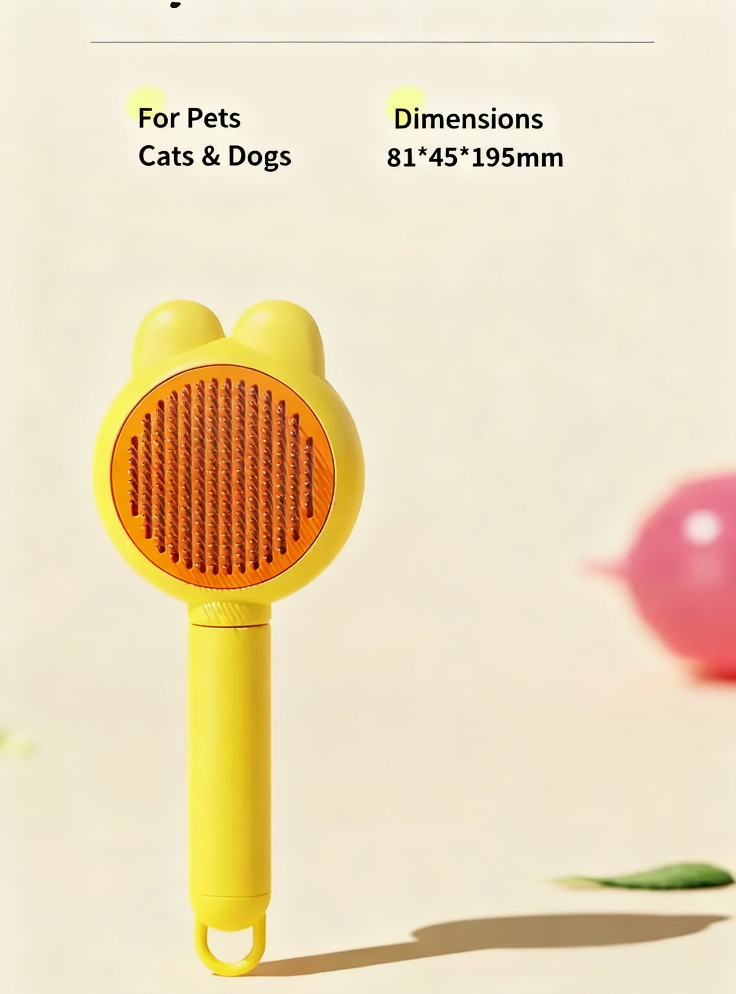 Pet Grooming Brush – One-Click Hair Removal Comb for Dogs & Cats